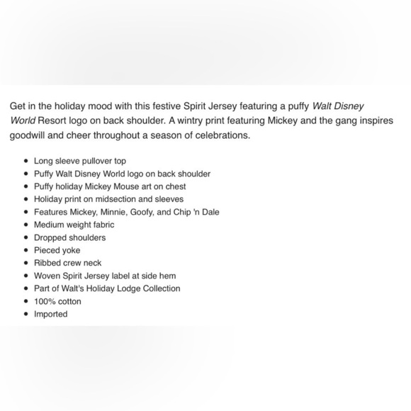 Walt’s Holiday Lodge Spirit Jersey - Walt Disney World - Picture 4 of 15